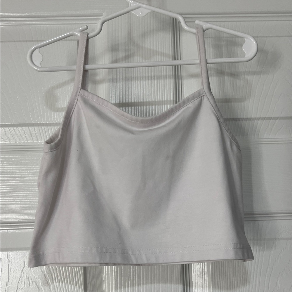SHEIN White Girls' Cropped Tank Top